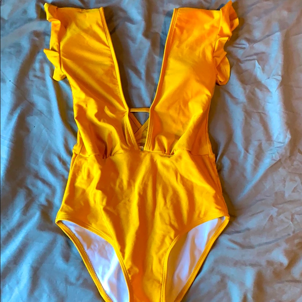 Yellow swim suit